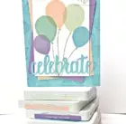 Card featuring new Subtles colors from Stampin' Up! and the Balloon Celebration stamp set. Designed by Paula Cannon for vintageandfresh.com