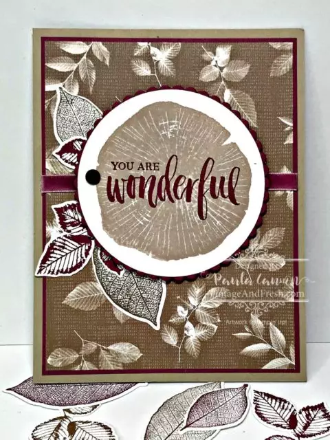 Rooted in Nature card featuring two colors by Paula Cannon for Vintage and Fresh