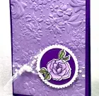 Card in all purples featuring Country Floral embossing folder by Stampin' Up!