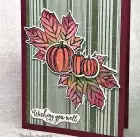 Card made with Gather Together stamp set by Stampin' Up! featuring Merry Merlot and watercolor.