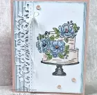 Card using Happy Birthday to You stamp set from Stampin' Up! and colored in blue with Stampin' Blends.