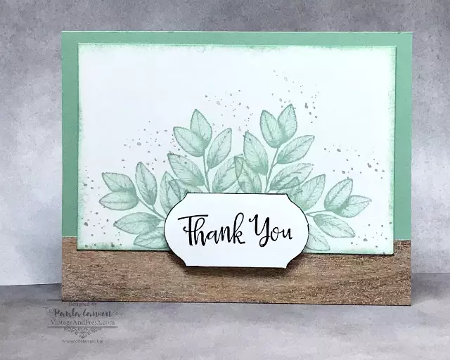 A simple stamping Thank You card made with Forever Ferns by Stampin' Up!