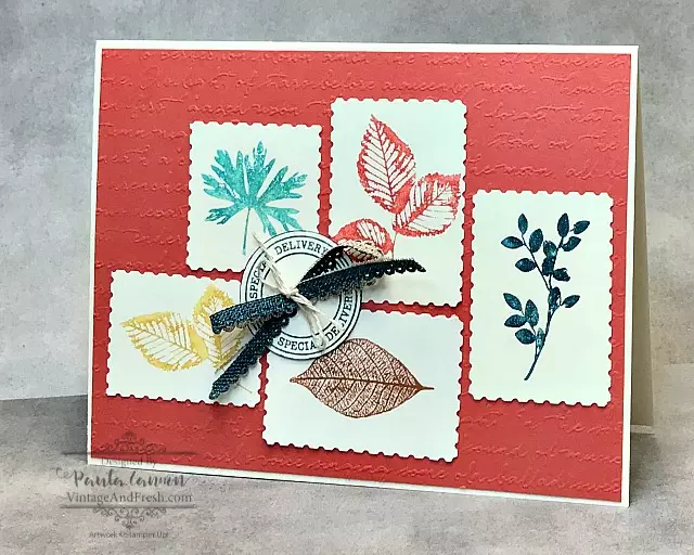 Card using Stampin' Up! Rooted in Nature with Rectangular Postage Stamp Punch