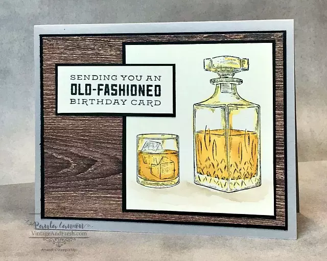 Birthday card with Whisky Business from Stampin' Up!