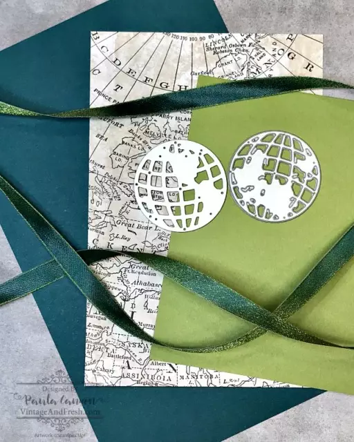 Supplies used to make World Map dies card