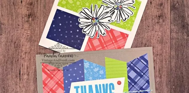 Two cards from www.VintageandFresh.com using the 2022-2024 In Colors from Stampin' Up!